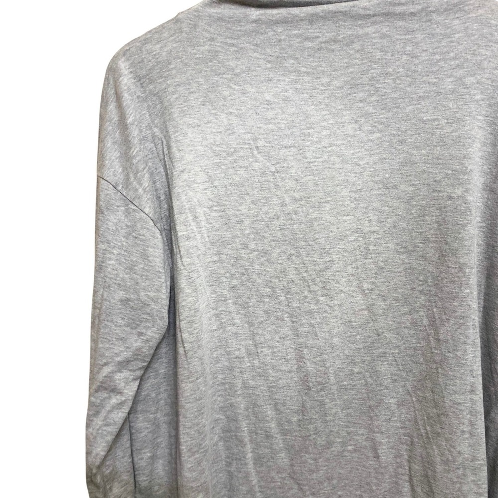 Eileen Fisher Womens Gray Tencel Lyocell Mock Neck Long Sleeve Top Size Medium - Picture 2 of 5